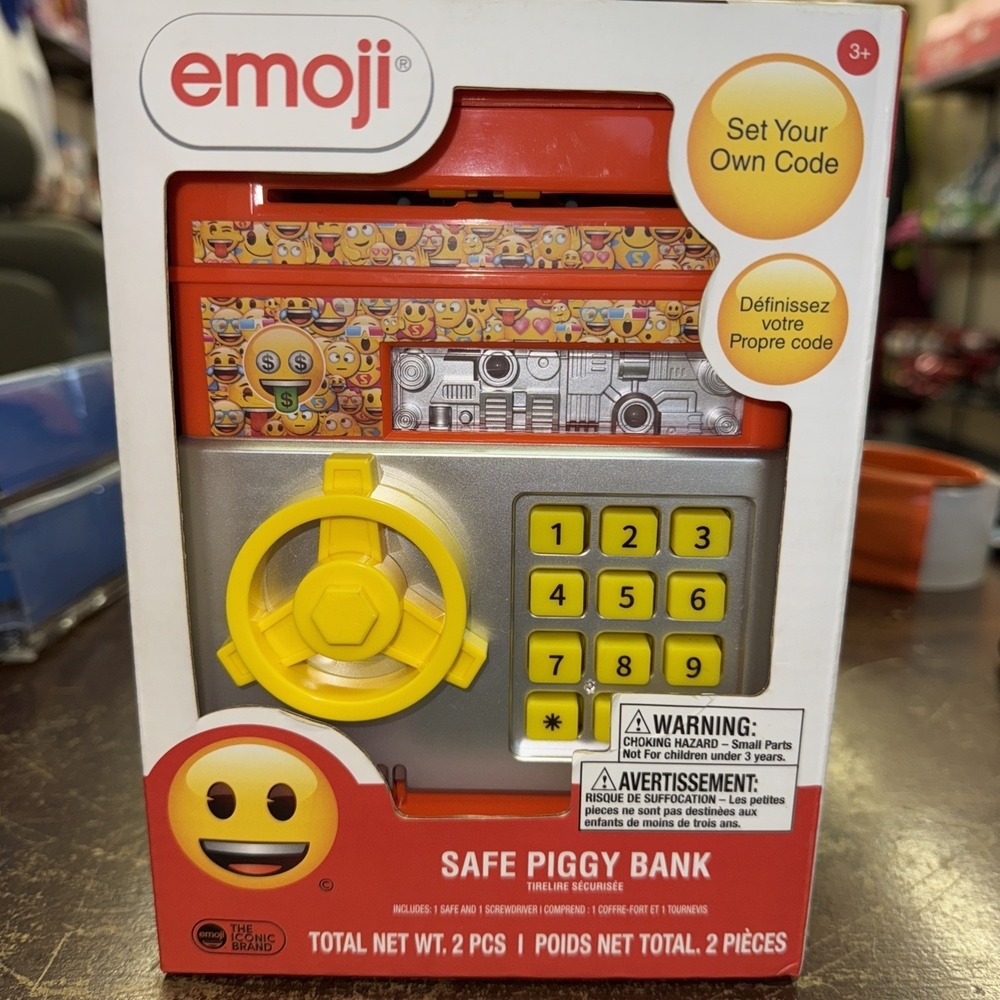 Emoji Electronic Piggy Bank ATM Password Money Coin Cash Safe Saving Box-sealed